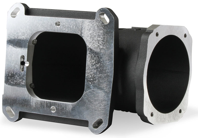 Holley EFI Throttle Body Intake Elbow - Black Suit GM LS 105mm Throttle Body with 4150 Carburettor Pattern (HO300-240BK)