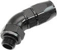 Aeroflow ORB Taper Swivel 45° Hose End -6 ORB to -6AN - AF582-08-06DBLK AF582-08-06DBLK