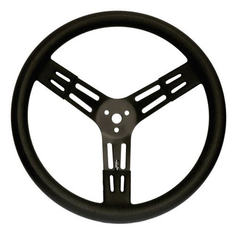 Longacre 15" Steel Steering Wheel Black With Smooth Grip