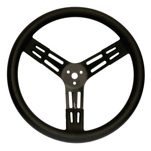 Longacre 15" Steel Steering Wheel Black With Smooth Grip