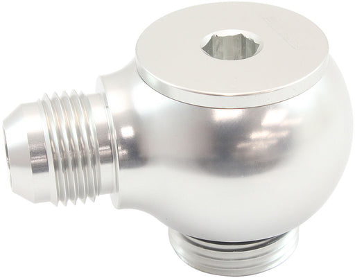 Aeroflow 90° Low Profile -12ORB to -10AN Male Adapter Silver Finish (AF909-10-12S) AF909-10-12S