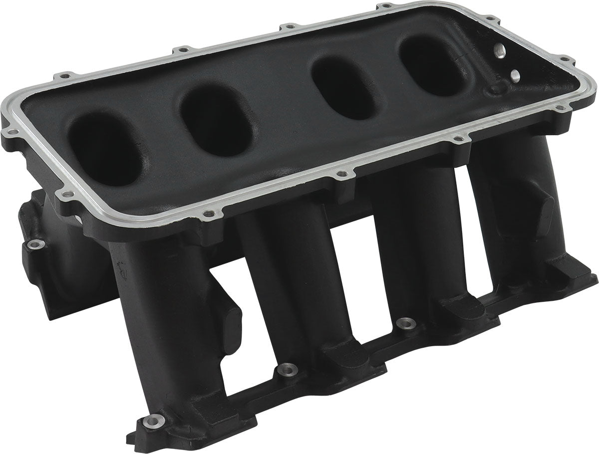 Aeroflow Hi Rise NON-EFI GM LS Cathedral Port Intake Manifold Base, Black Finish - AF6279-5002 AF6279-5002