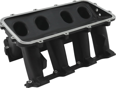 Aeroflow Hi Rise NON-EFI GM LS Cathedral Port Intake Manifold Base, Black Finish - AF6279-5002 AF6279-5002