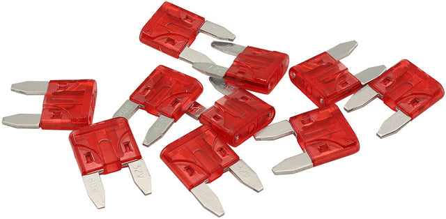 Aeroflow 10 AMP Mini Blade Fuses – 10 Pack - AF49-4018 AF49-4018