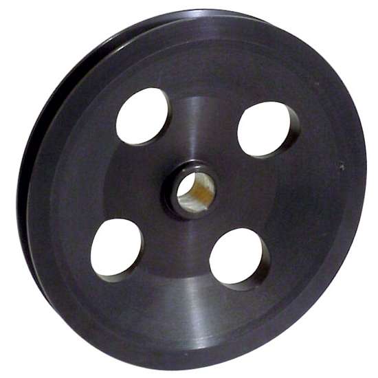 AFCO Aluminum Power Steering Pump Pulley 6 Inch Diameter V-Belt Design - 37384 37384