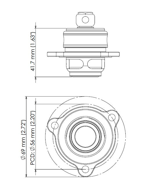Turbosmart BOV Kompact PlumBack - Shortie - Ford Fiesta 1.6L EcoBoost - TS-0203-1266
