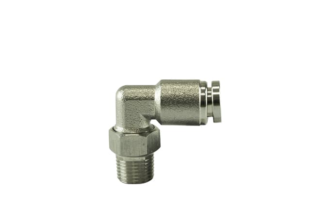 Turbosmart 1/8" NPT 90Deg Pushloc Fitting - SS - 1/4"