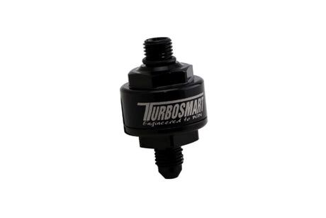 Turbosmart Billet Turbo Oil Feed Filter 44um AN-4 to AN-4 ORB - Black - TS-0804-1003