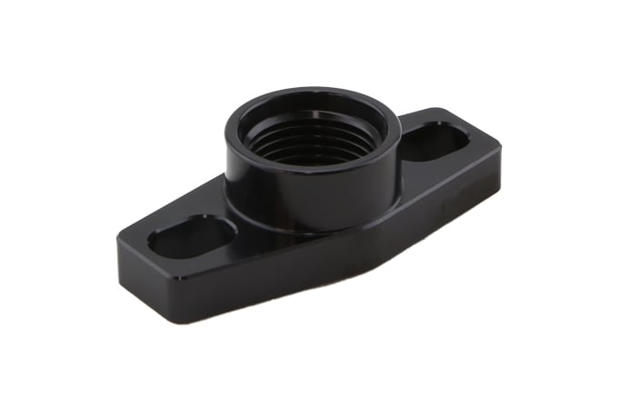 Turbosmart Billet Turbo Drain adapter with Silicon O-ring. 38 - 44mm slotted hole centre - small frame universal fit. - TS-0804-1010