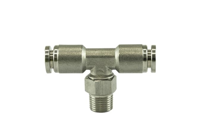 Turbosmart 1/8" NPT Tee Pushloc Fitting - SS - 1/4"