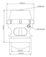 Turbosmart BOV PowerPort - Black - TS-0207-1002