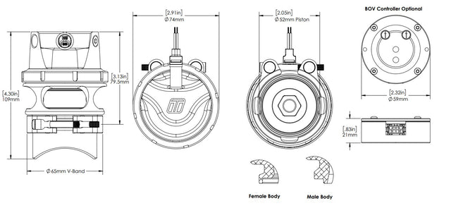 Turbosmart BOV Controller RacePort EM Black - TS-0304-1102