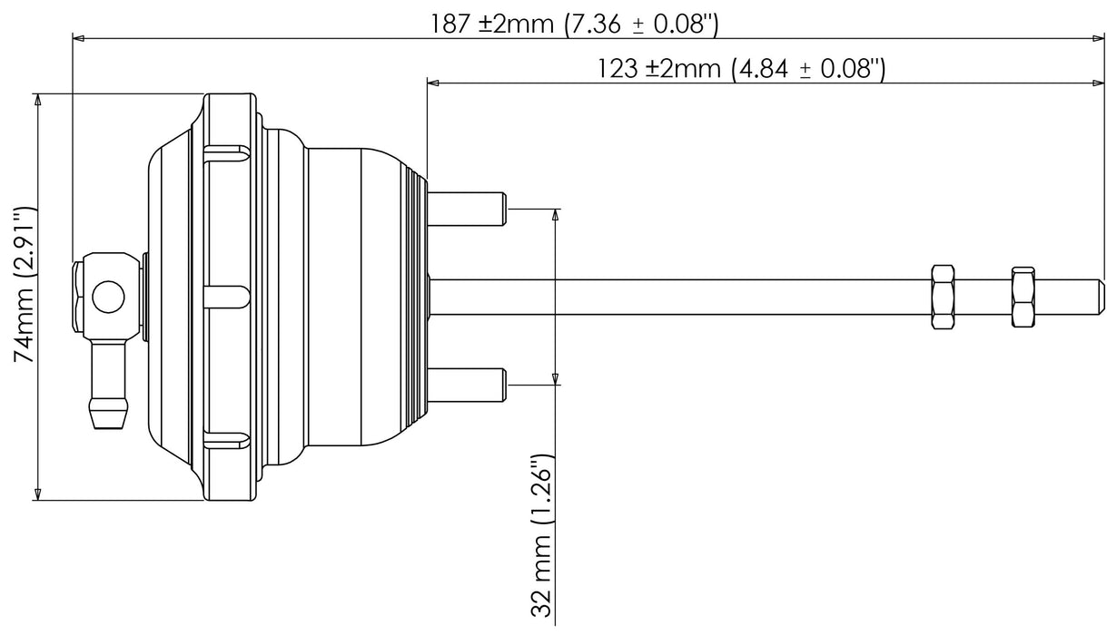 Turbosmart IWG75 BW B1 Single scroll 14 PSI