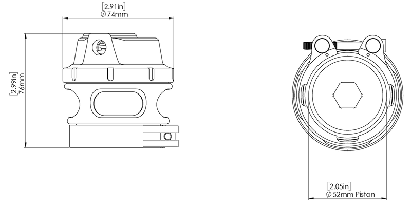 Turbosmart BOV RacePort Female GenV - Black - TS-0204-1142