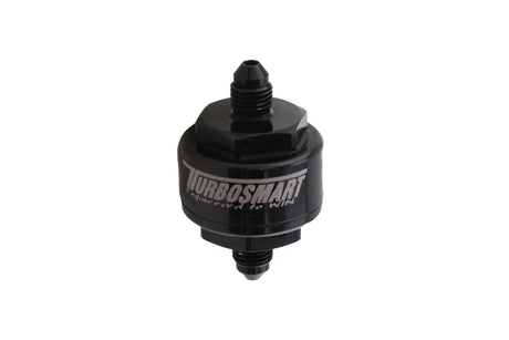 Turbosmart Billet Turbo Oil Feed Filter 44um AN-4 - Black - TS-0804-1002