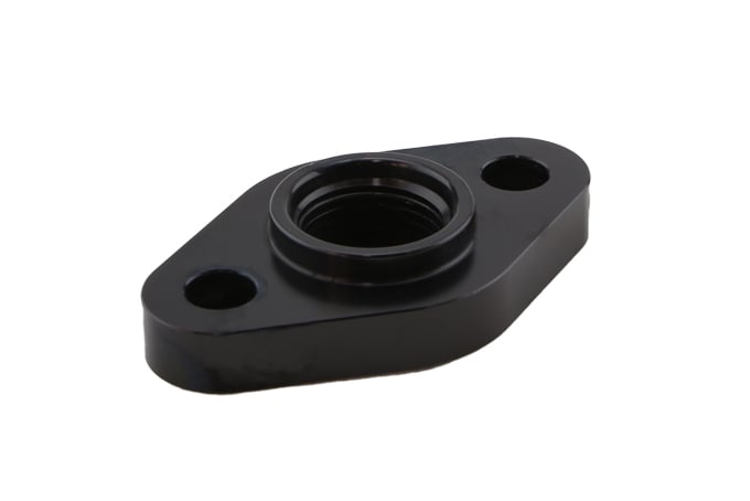 Turbosmart Billet Turbo Drain adapter with Silicon O-ring. 52.4mm mounting hole center - Large frame universal fit. - TS-0804-1012