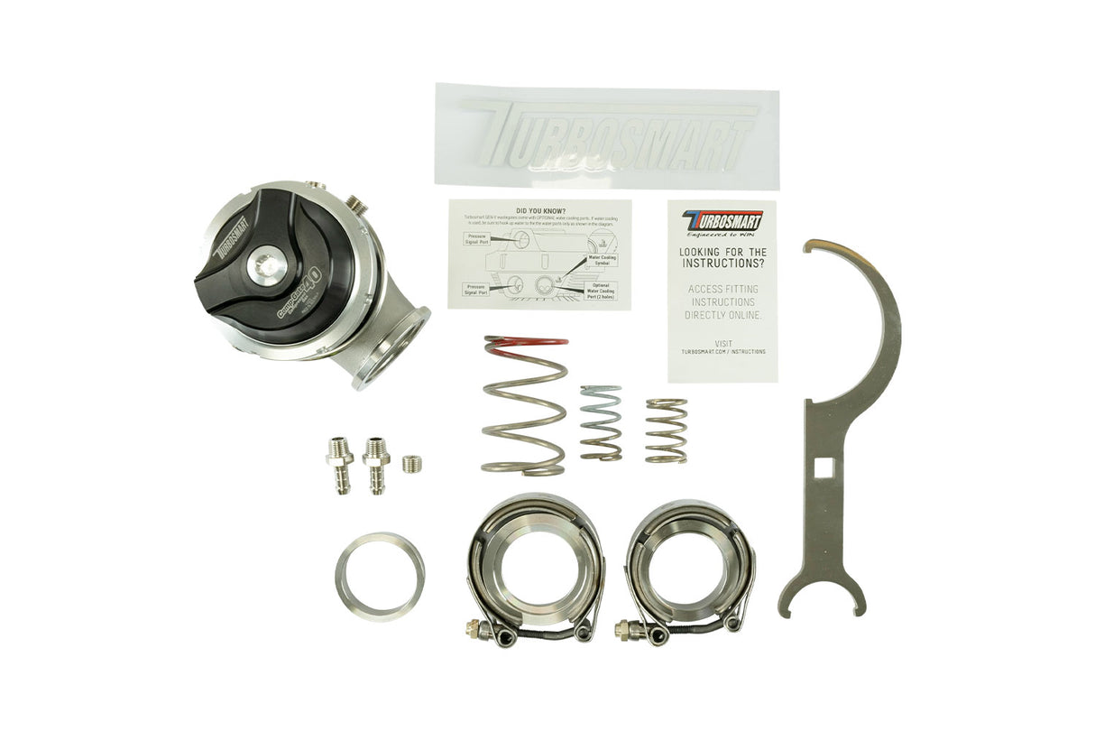 Turbosmart GenV WG40CG CompGate40 Compressed Gas 7psi Black - TS-0552-1242