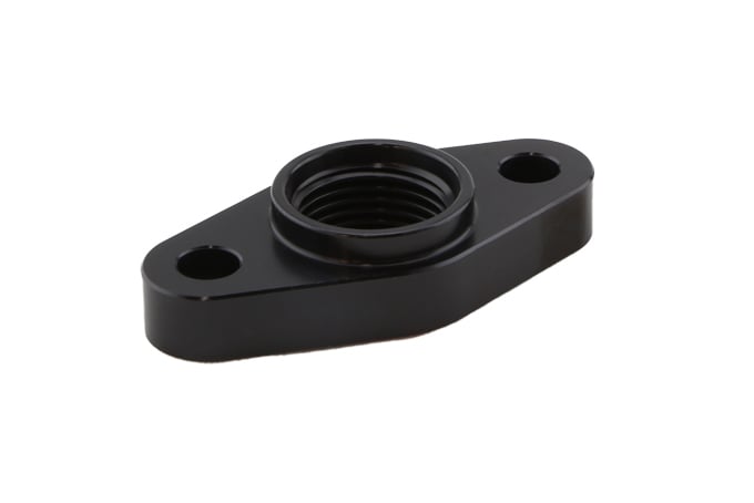 Turbosmart Billet Turbo Drain adapter with Silicon O-ring. 50.8mm Mounting Holes - T3/T4 style fit. - TS-0804-1011
