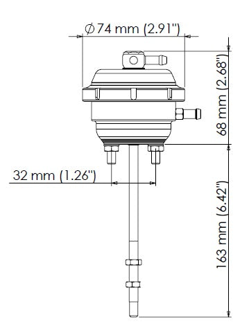 Turbosmart IWG75 TP BW B2 Single/Twin Scroll 14PSI - TS-0620-3143