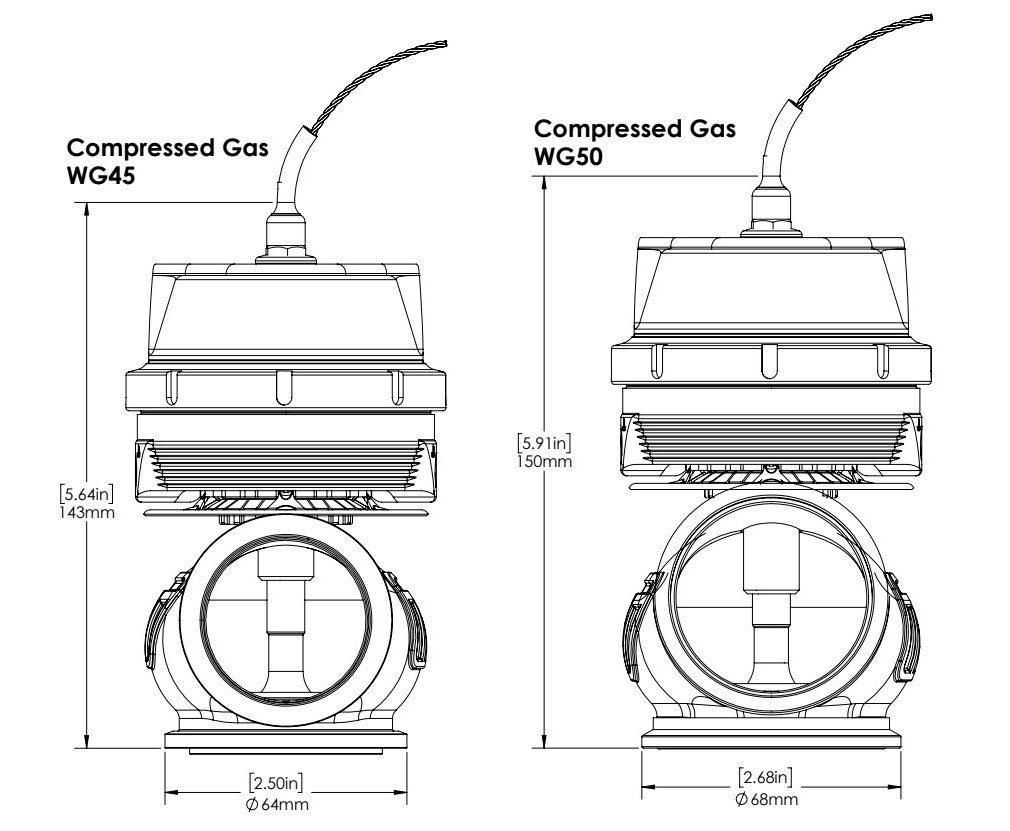 Turbosmart GenV WG45/50CG Full Range Complete Sensor Cap Black - TS-0550-3164