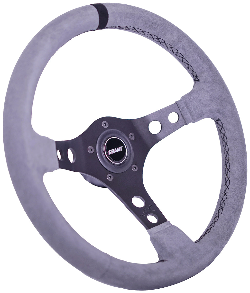 Grant 14" Ultrasuede Race Steering Wheel, Grey - GR8514 GR8514