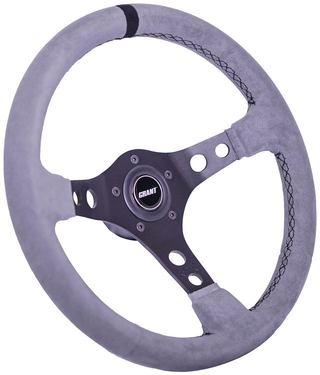 Grant 14" Ultrasuede Race Steering Wheel, Grey - GR8514 GR8514