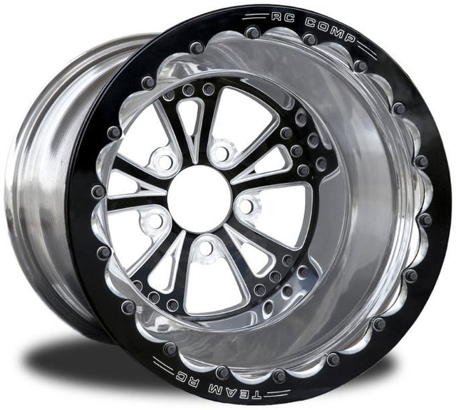 RC Comp Torx 15" x 8" Rear Wheel, Black with Eclipse Finish - RCCSA402P1E-01E RCCSA402P1E-01E