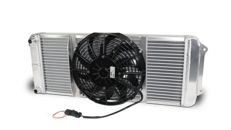 AFCO Asphalt Oil Cooler with Single Fan Double Pass 12AN Male Inlet and Outlet - 80421 80421