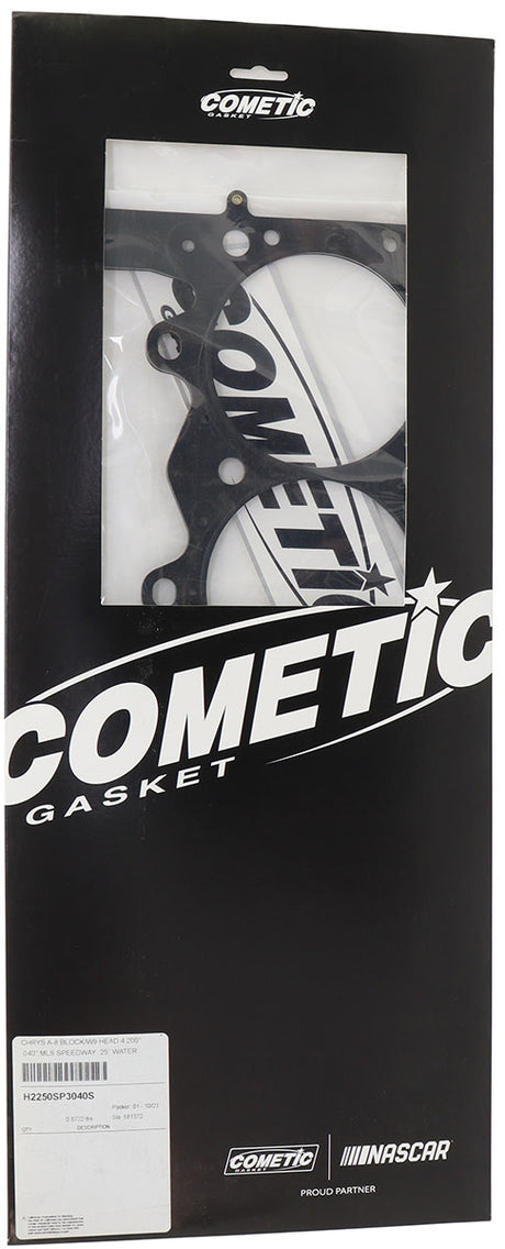 Cometic Multi Layer Steel Head Gasket, 4.200" Bore .040" Thick Suit Chrysler Sprint Car A8 Block with W9 Heads (CMH2250SP3040S) CMH2250SP3040S