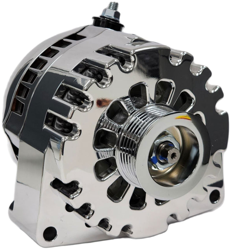 Mechman Billet S Series 170 Amp Racing Alternator, Chrome Finish 6-Groove Pulley. Suit GM LS 1996-06 (MMB8206170C) MMB8206170C