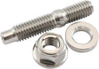 Aeroflow M8 x 1.25mm Titanium Stud, Hex Locking Nut and Washer Kit Sold as One Stud, One Flat Washer and One 6 Point Hex Locking Nut (AF55-2015) AF55-2015