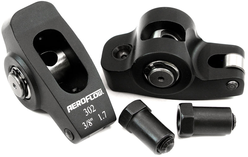 Aeroflow Small Block Ford Windsor 289-351 Aluminium Roller Rocker Set 3/8" Stud Mount, 1.7 Ratio, Set of 2 (AF95-1121-2) AF95-1121-2