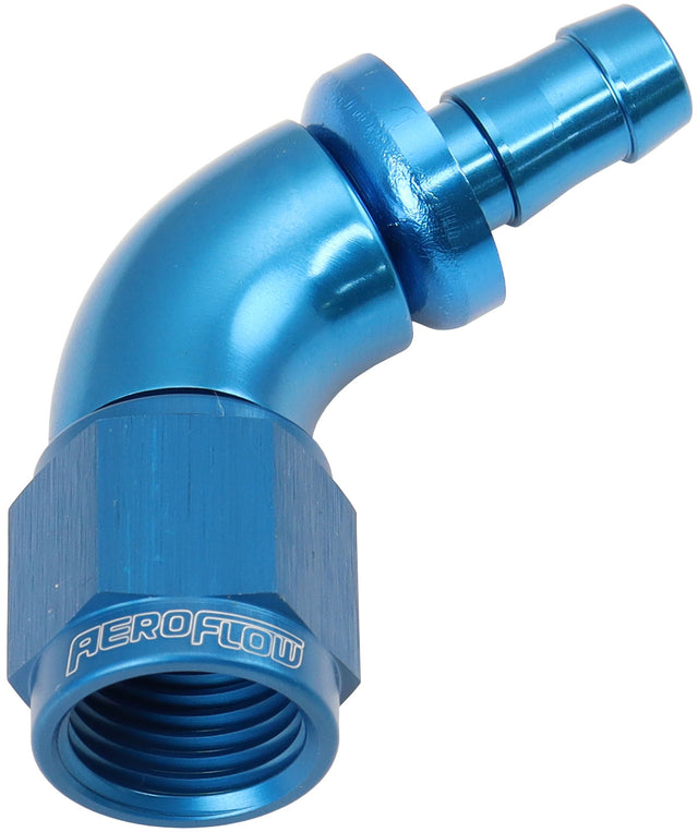 Aeroflow 510 Series Full Flow Tight Radius Push Lock 60° Hose End -6AN To 5/16" (8mm) Barb - AF518-06-05 AF518-06-05