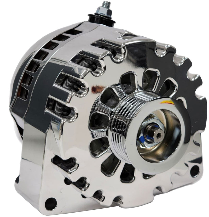 Mechman Billet S Series 170 Amp Racing Alternator, Polished Finish 6-Groove Pulley. Suit GM LS 1996-06 (MMB8206170P) MMB8206170P