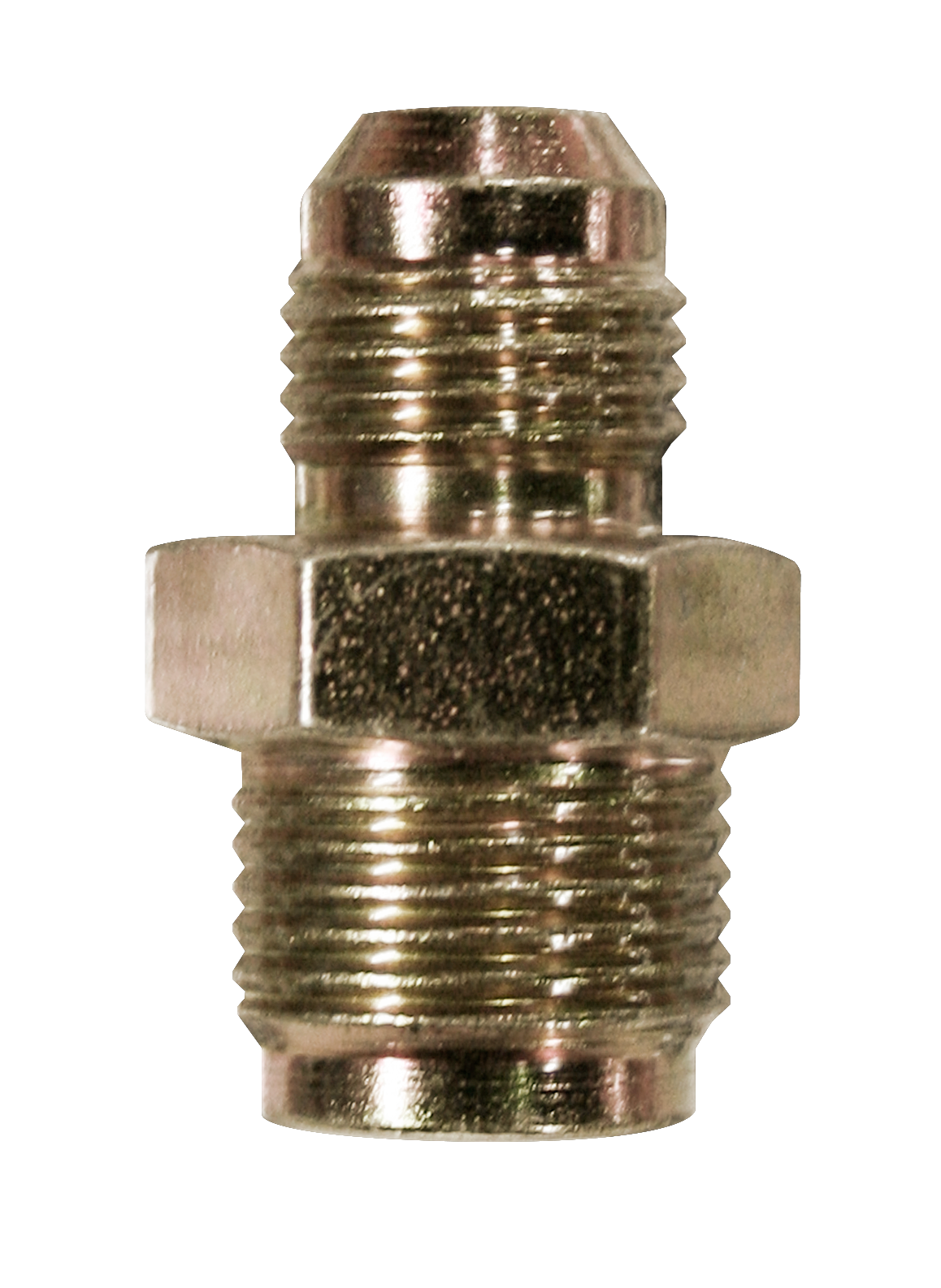 AFCO Steel Power Steering Box Fitting Large 11/16 Inch - 16 Up To 1979 GM Steering Box Pressure Flare Type - 37125 37125