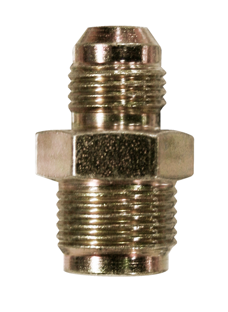 AFCO Steel Power Steering Box Fitting Large 11/16 Inch - 16 Up To 1979 GM Steering Box Pressure Flare Type - 37125 37125