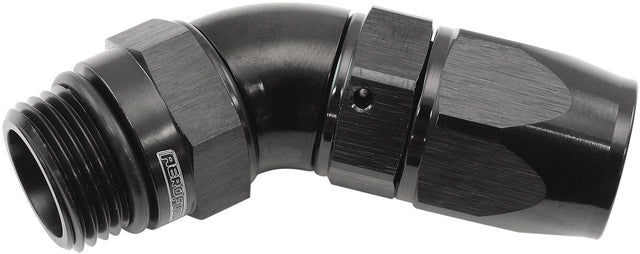 Aeroflow ORB Taper Swivel 45° Hose End -8 ORB to -8AN - AF582-08-08DBLK AF582-08-08DBLK