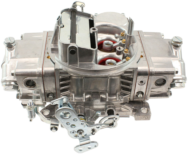 Aeroflow 670cfm 4-Barrel Street Carburettor with Vacuum Secondaries Square bore 4150 Flange, Electric Choke, Silver Finish (AF5111-1670) AF5111-1670