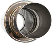 Aeroflow 5500 Series Stainless Steel 3" Round Muffler 3" Inlet, 18" Length, 6" Diameter, 5" Tip (AF5515-300)