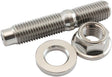 Aeroflow M10 x 1.25mm Titanium Stud, Hex Locking Nut and Washer Kit Sold as One Stud, One Flat Washer and One 6 Point Hex Locking Nut (AF55-2016) AF55-2016