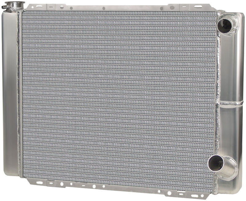 Afco Universal 27.5" x 20" Aluminium Double Pass Radiator, R/H Inlet & Outlet -20AN Inlet with 1-3/4" Outlet. 3" Tank Thickness (AFC80101NDP-U) AFC80101NDP-U