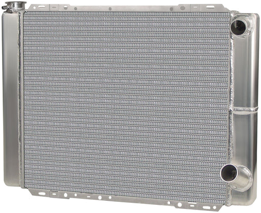 Afco Universal 27.5" x 20" Aluminium Double Pass Radiator, R/H Inlet & Outlet -20AN Inlet with 1-3/4" Outlet. 3" Tank Thickness (AFC80101NDP-U) AFC80101NDP-U