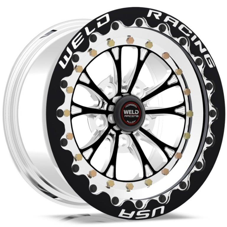WELD RT Vitesse 15 x 8" Wheel, Polished with Black Center and Single Beadlock for M/T - WE794B58206F WE794B58206F