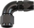Aeroflow 200 Series Teflon Style One Piece 90 Degree Stepped Hose End -8AN to -8 Hose Black Finish, Suits 200 & 250 Series Hose (AF573-06-08DBLK) AF573-06-08DBLK