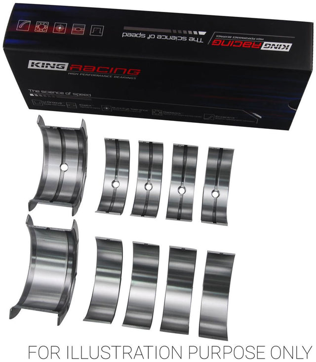 King HP Series Main Bearing Set, .010" Suit BB Chev 396-454-502 (KBMB556HPN 010) KBMB556HPN 010