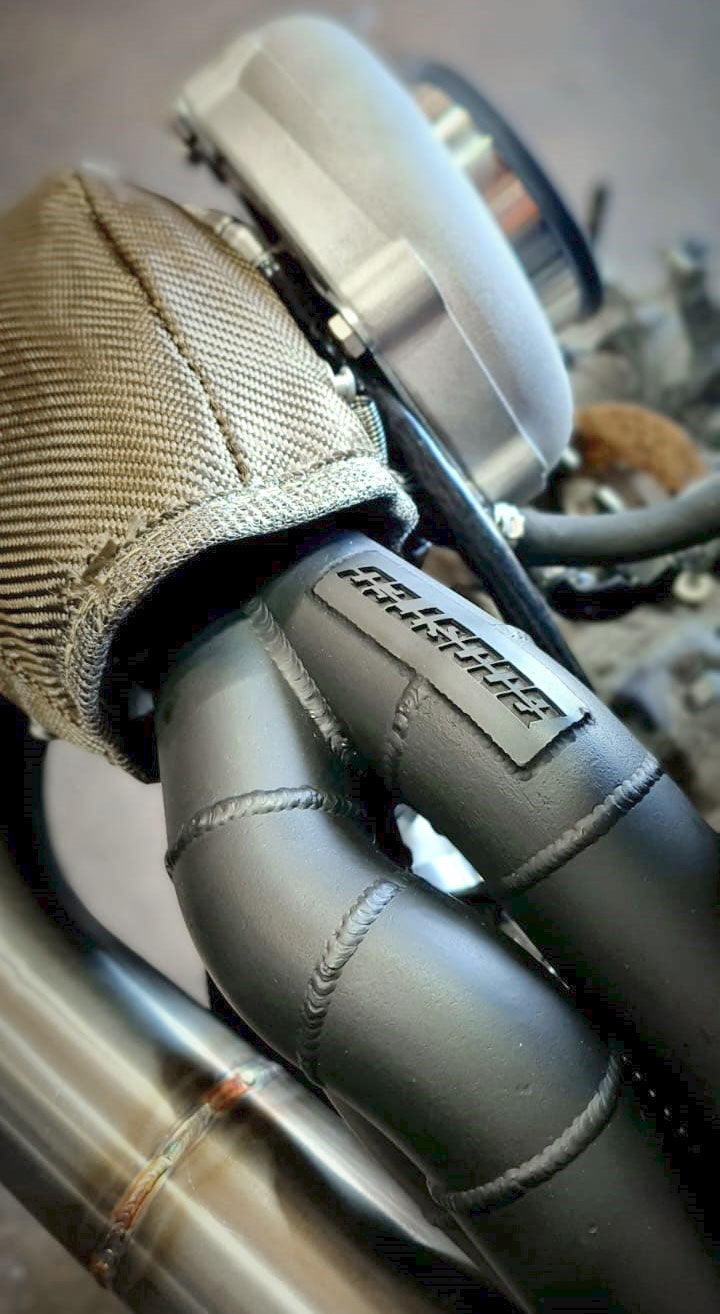 Aeroflow Honda K20/K24 V-Band Turbo Manifold Suits Boosted AF8080-1016 V-Band Flange, Fits Boosted 4849 up to 6862, fits 44mm External Wastegate (AF8205-2600)