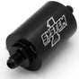 System 1 Short Inline Billet Fuel Filter, Black -8AN Ends, 4" Long,2" Diameter. 35 Micron Element - SY200-201408B SY200-201408B
