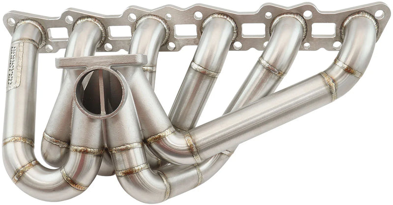 Aeroflow Boosted Nissan RB20/RB25/RB26 T4 Turbo Stainless Manifold Suits High Mount Forward GT40-GT42 Turbo, with 50mm External Wastegate Flange (AF8477-4000) AF8477-4000