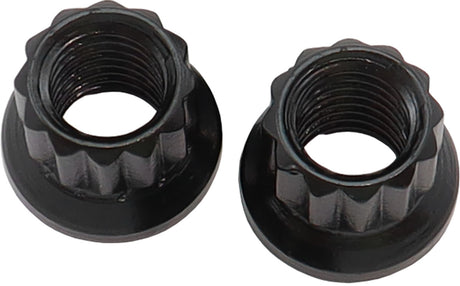 Aeroflow 12-Point Nuts, Chrome Moly Black Oxide, 2-Pack - AF34-23-0010-2 AF34-23-0010-2