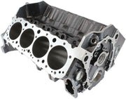 Aeroflow Cast Iron S/B Chev Engine Block, 4.125" Bore 9.025" Deck Height, 350 Mains, 4-Bolt Billet Splayed Caps (AF96-1002) AF96-1002